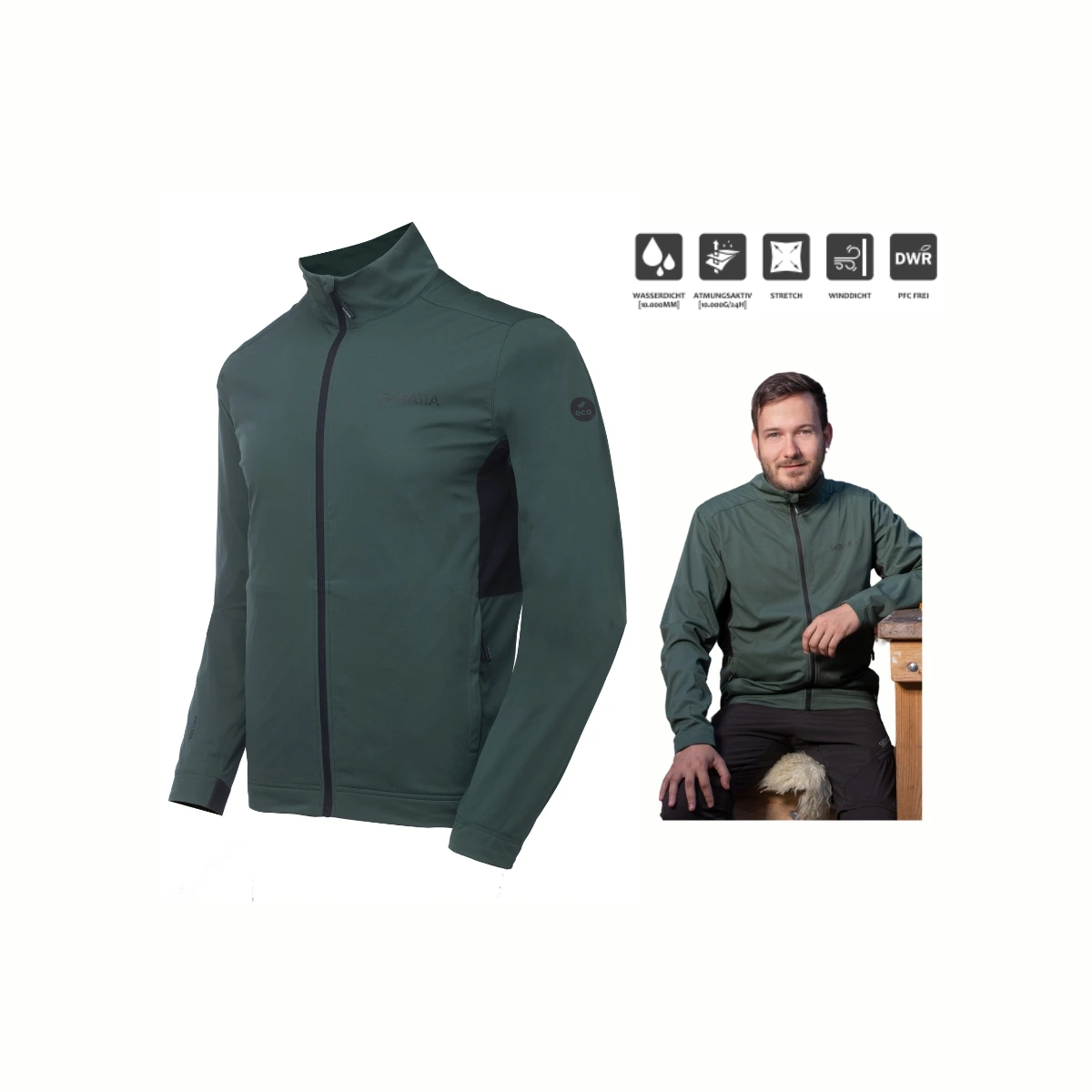 Skratta Hybrid Softshelljacke Herren Fahrradjacke Oskar