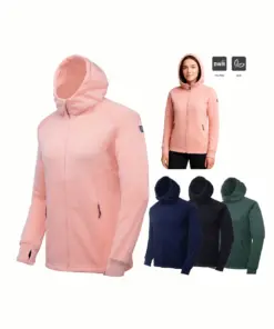 Skratta Strickfleecejacke Damen mit Kapuze Liska