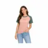 5923514 Skratta Bente T Shirt Damen Model Peach Front