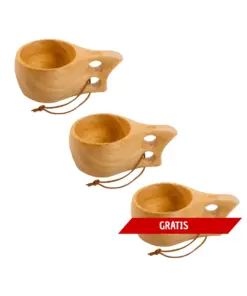 AKTION Holz Tasse 15cl Trinkbecher KAUFE 2 + 1 GRATIS