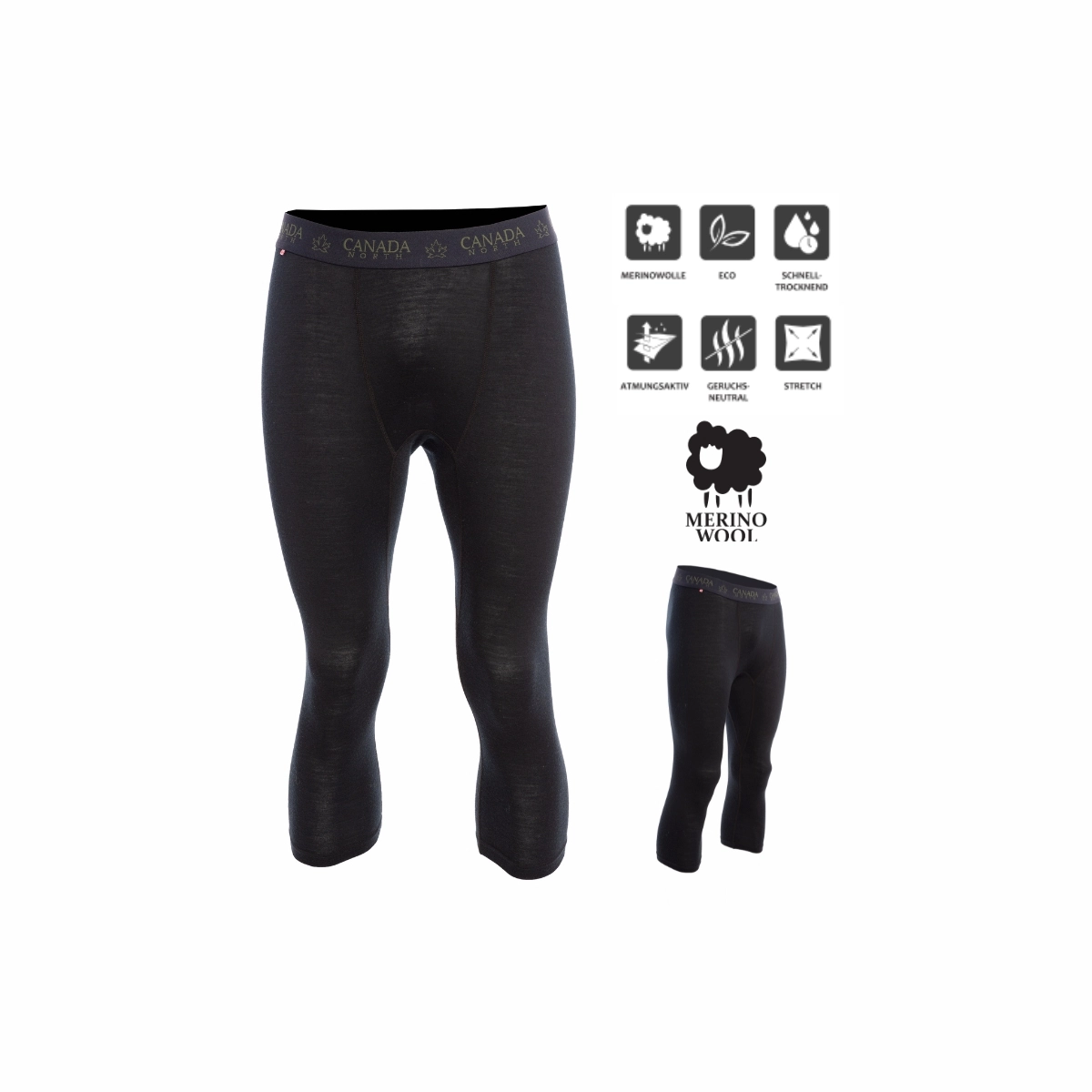 Canada North Merino 3/4 Thermohose Herren Chilcotin 2.0