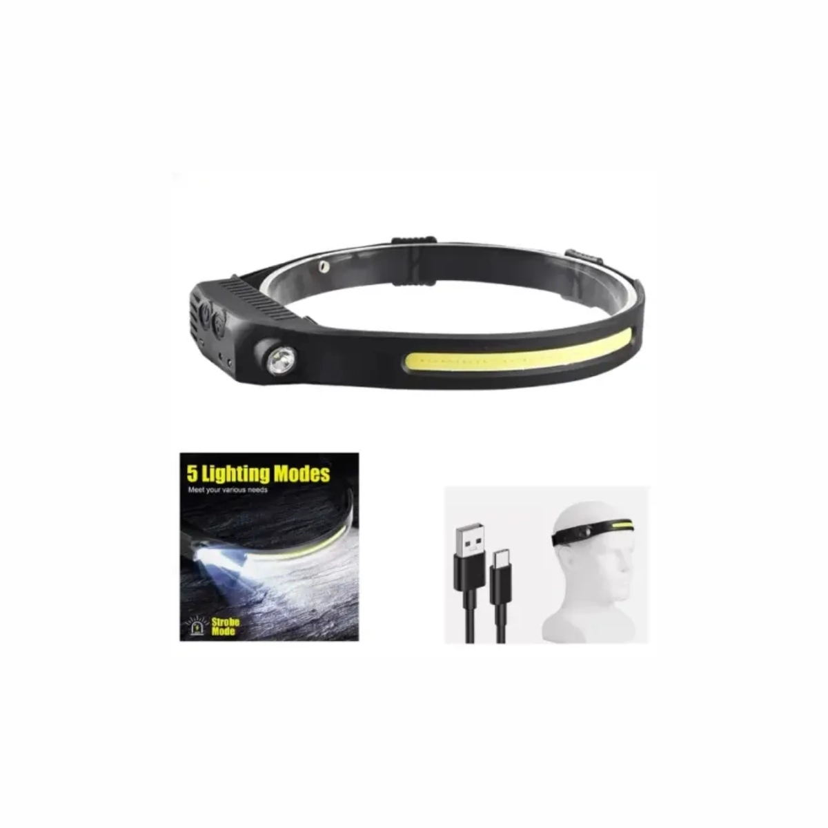 Frivild Sweden Stirnlampe 5in1 - wiederaufladbar mit Sensorsteuerung 240lm