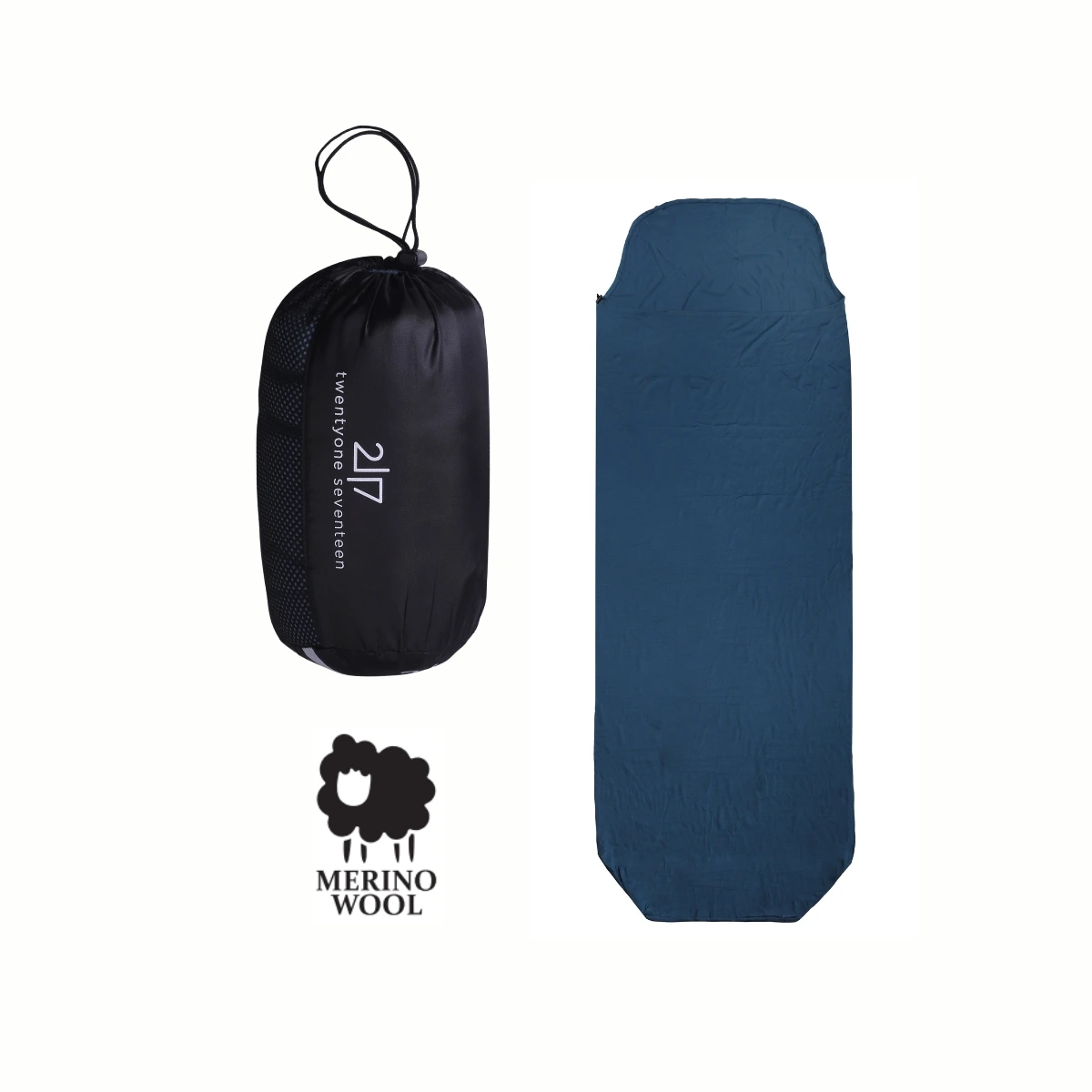 2117 Merino Schlafsack MummyLiner Ultraleicht Avvakko