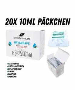 AriOn Watersafe Beutel 20Stk. a 10ml Frivild Sweden Watersafe 375ppm Wasseraufbereitung, Outdoor-Wasserreiniger