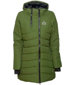 Coat Ladies Long Black/ Green Vancouver
